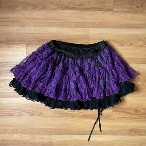 Tripp NYC Purple Lace Tutu Skirt